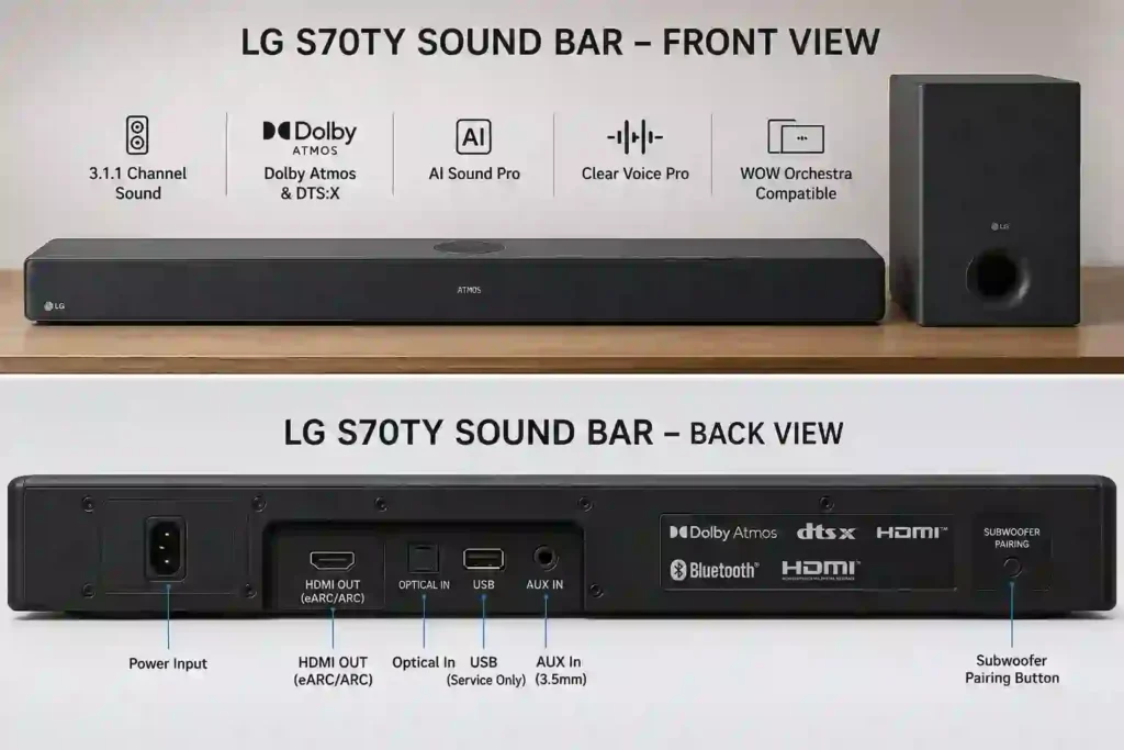 LG S70TY Soundbar Specification
