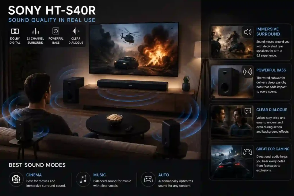 Sony HT-S40R sound quality