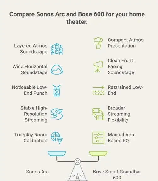 Sonos Arc vs Bose 600 Soundbar Specs